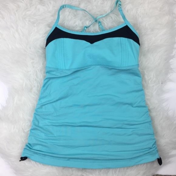 ☀️ 2 for $20 ☀️ Lululemon angel blue yoga top sz 4 - Picture 3 of 6